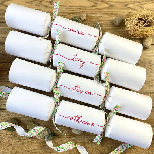 Personalised Easter Cracker Kit and Table Place Settings, Floral Ribbon